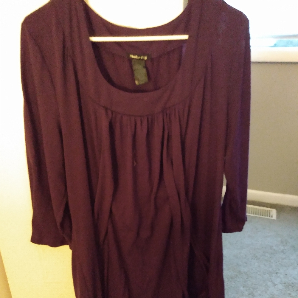 Purple long sleeve shirt size 3XL